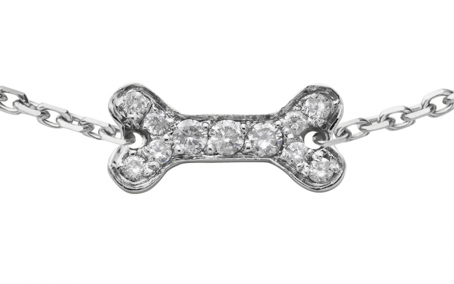 Redline红绳- Fortune 0.10克拉四叶草圆形钻石黄金绳制女士手链