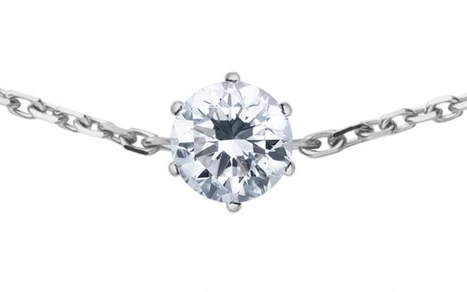 Redline红绳- Pure 0.10克拉圆形钻石黄金半绳半链女士手链- Redline