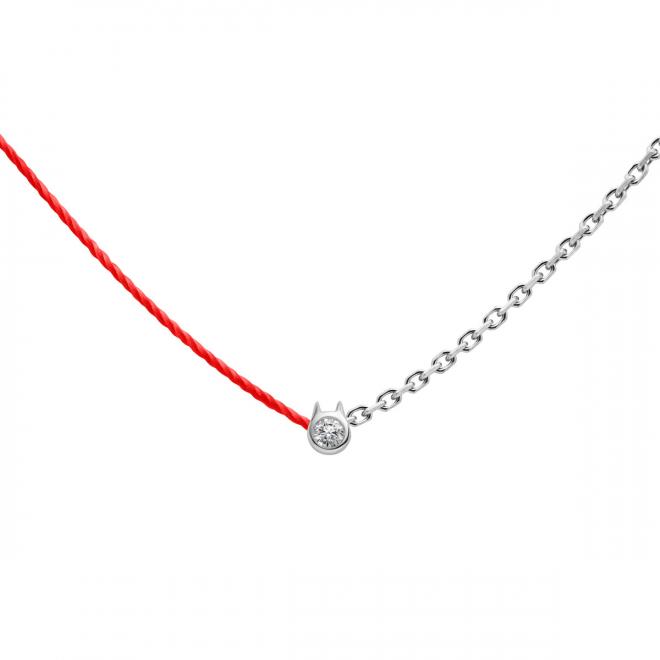 RedLine红绳– Mini Pure Rabbit白金细绳手链- Redline