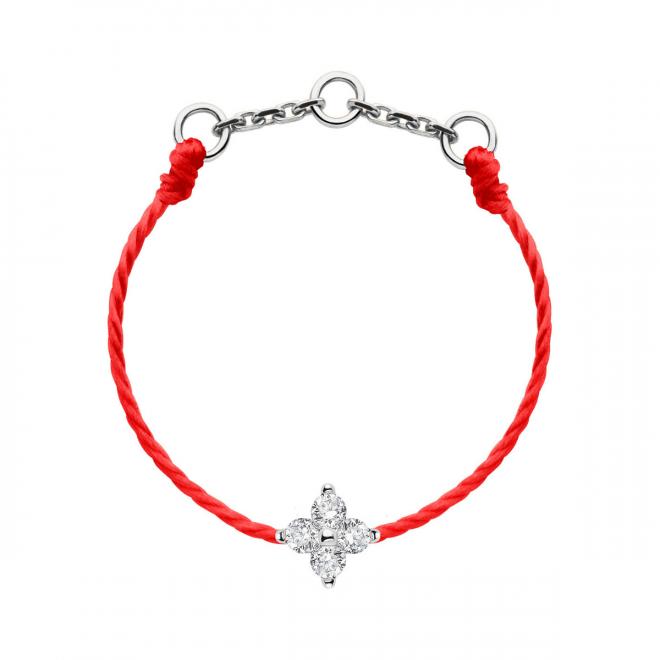 RedLine红绳– 镶钻字母白金项链- Redline