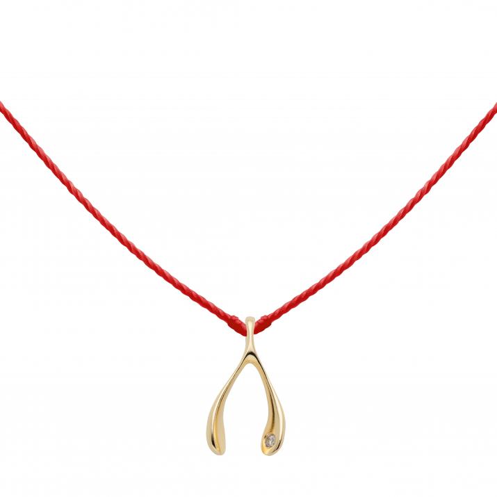 String Necklace Lucky Chicken Yellow Gold RedLine Jewelry - Redline