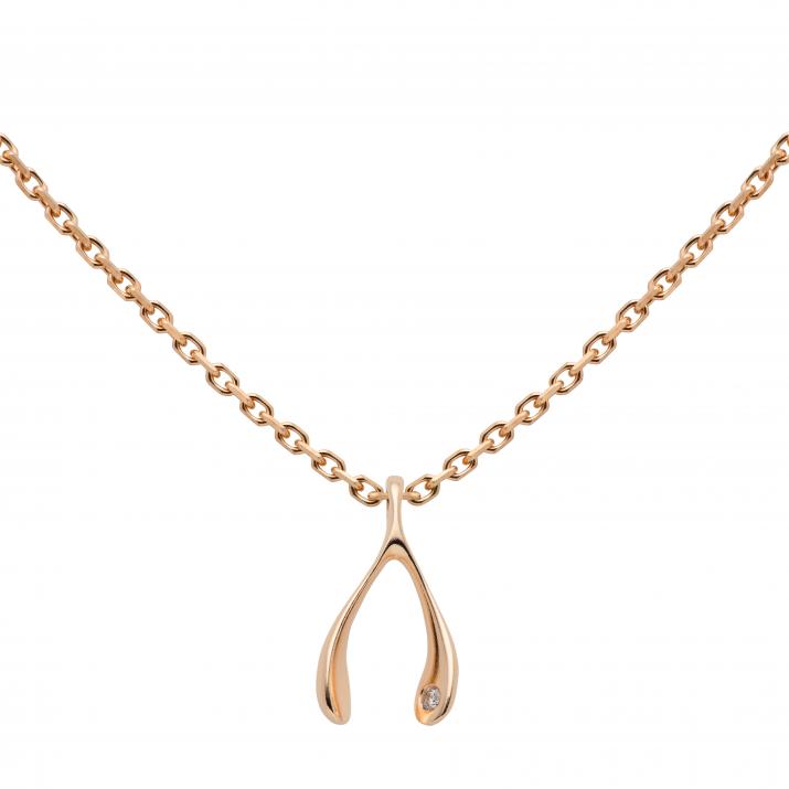 Chain Necklace Lucky Chicken Rose Gold RedLine Jewelry - Redline - 0++