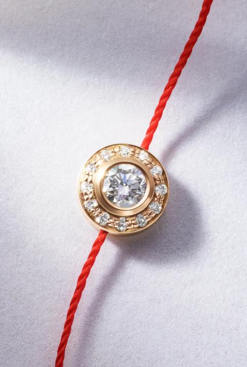 So Vip 0.26克拉圆形钻石玫瑰金绳制女士手链 - Redline - 0++