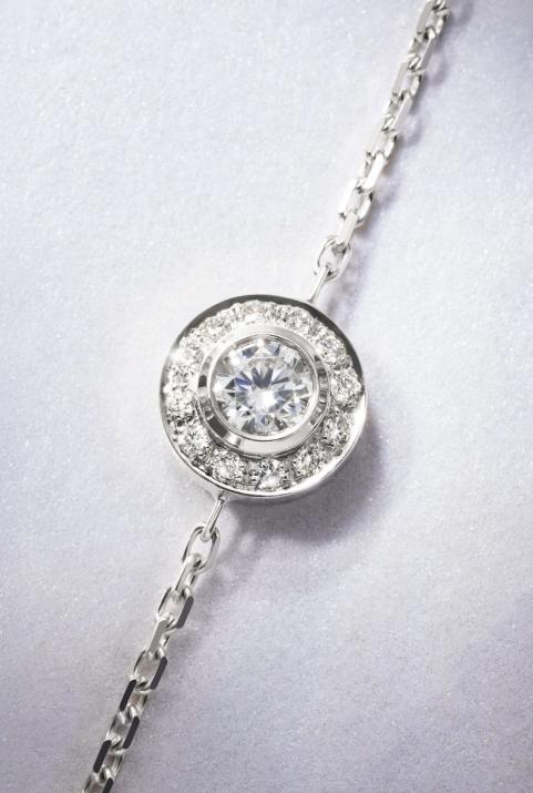 So Vip 0.26克拉圆形钻石白金链制女士手链 - Redline - 0++