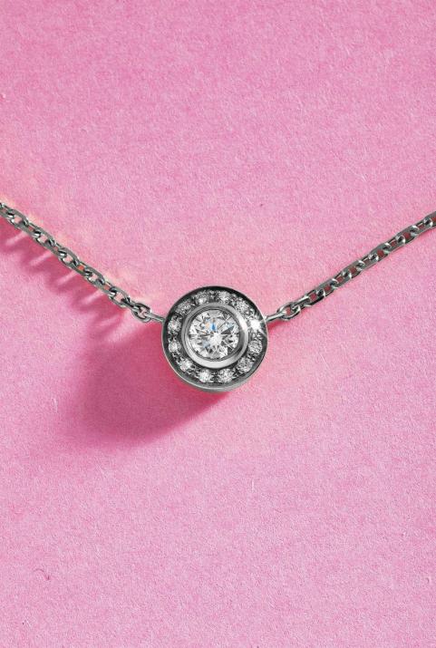 So Vip 0.26克拉圆形钻石黑金链制女士项链 - Redline - 0++