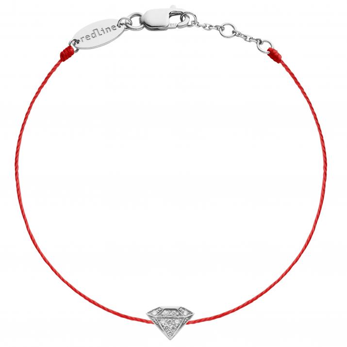 String Bracelet Diamond White Gold RedLine Jewelry - Redline - 0++
