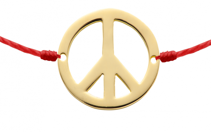 Peace 和平黄金绳制女士手链 - Redline - 0++