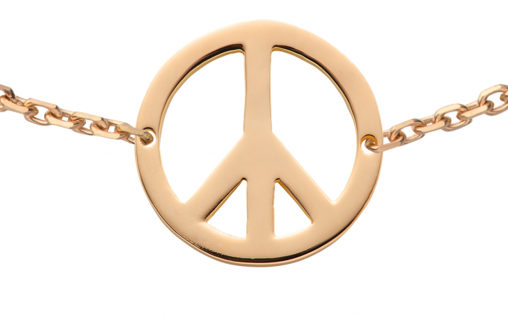 Peace 和平玫瑰金链制女士手链 - Redline - 0++