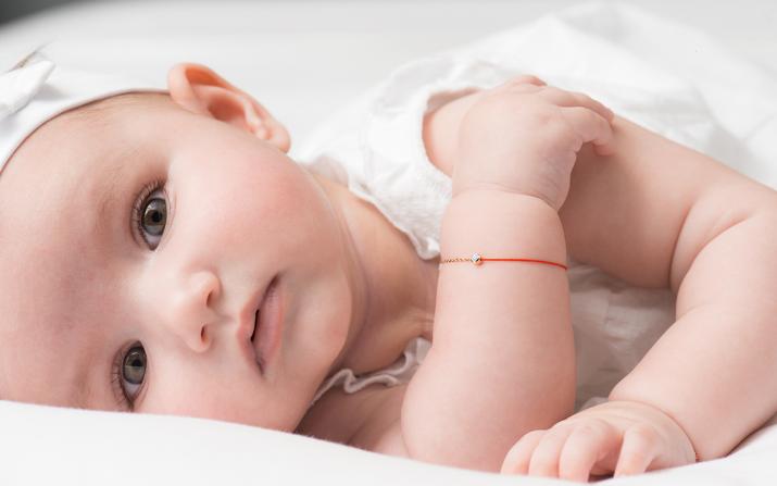 Bébé Pure 0.05克拉圆形钻石玫瑰金半绳半链儿童手链 - Redline - 0++