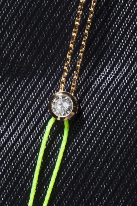 Pure Distingué0.10克拉圆钻包镶黄金双绳半绳半链女士手链 - Redline - 0++