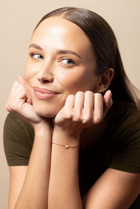 Truly Pure 0.30克拉包镶圆钻细绳黄金手链 - Redline - 0++