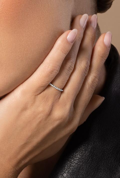 Si Joli 0.346克拉圆形钻石黑金戒指 - Redline - 0++