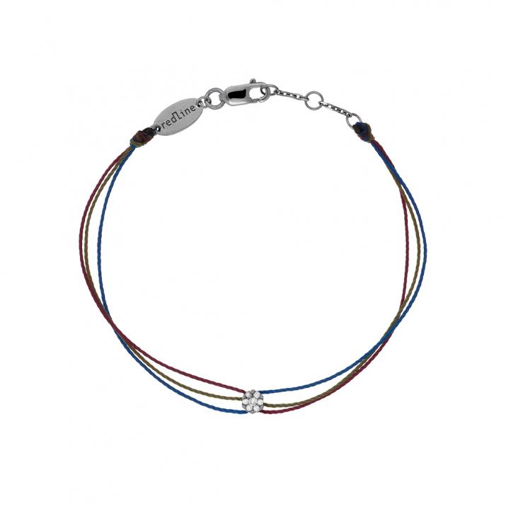 Illusion Fuzz 0.05克拉圆形钻石黑金多绳女士手链 - Redline - 0++