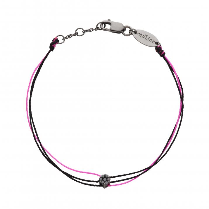 Illusion Kcolor Fuzz 0.05克拉圆形黑钻黑金多绳男士手链 - Redline - 0++