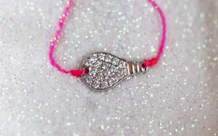 Star Pave 0.016克拉钻石白金绳制女士手链 - Redline - 0++