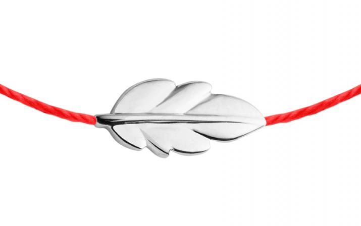 Douceur 树叶白金绳制女士手链 - Redline - 0++