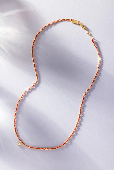 带钻交织细绳黄金项链 - Redline - 0++