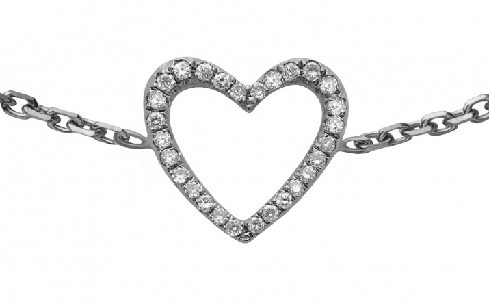 Chain Bracelet Love Pavé Black Gold RedLine Jewelry - Redline - 0++