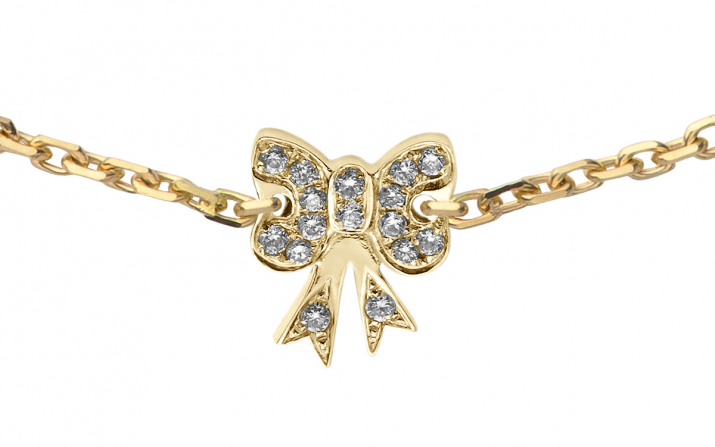 Chain Bracelet Petit Noeud Noeud Yellow Gold RedLine Jewelry - Redline - 0++