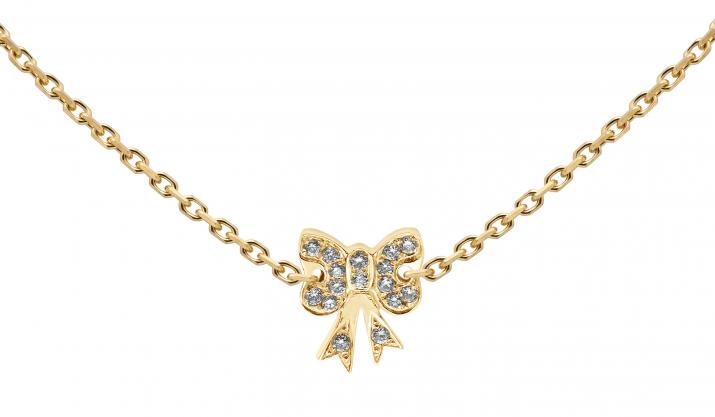 Chain Necklace Petit Noeud Noeud Yellow Gold RedLine Jewelry - Redline - 0++