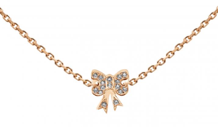 Chain Necklace Petit Noeud Noeud Rose Gold RedLine Jewelry - Redline