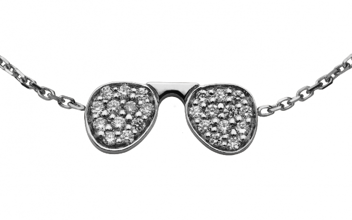 Stylé 0.12克拉墨镜圆形钻石黑金链制女士手链 - Redline - 0++