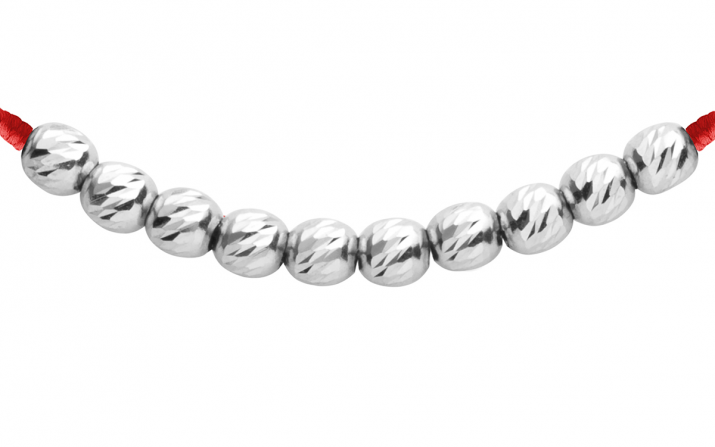 Mini River's Queen 球形白金绳制女士手链 - Redline - 0++