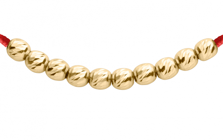 Mini River's Queen 球形黄金绳制女士手链 - Redline - 0++