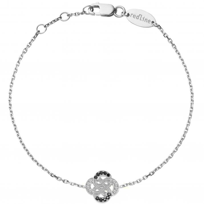 Chain Bracelet Arabesque Kcolor White Gold RedLine Jewelry - Redline - 0++