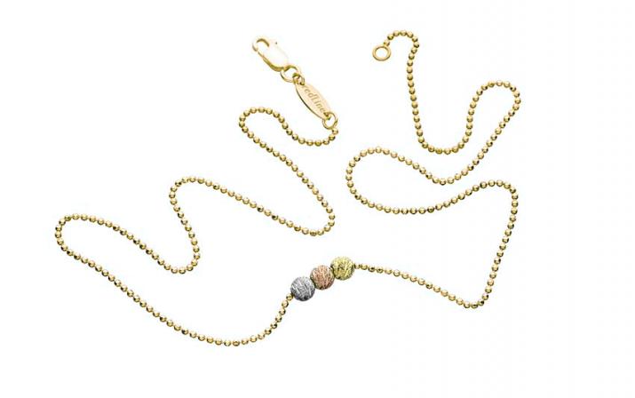 Chain Necklace Sweety Three Yellow Gold RedLine Jewelry - Redline - 0++