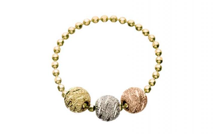 Chain Ring Sweety Three Yellow Gold RedLine Jewelry - Redline - 0++