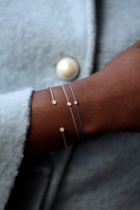 Si Audacieux So Illusion 0.20克拉圆形钻石黄金手环 - Redline - 0++