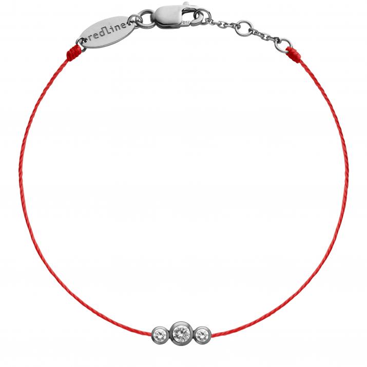 Eternity Amuro 0.20克拉圆形钻石黑金绳制女士手链 - Redline - 0++