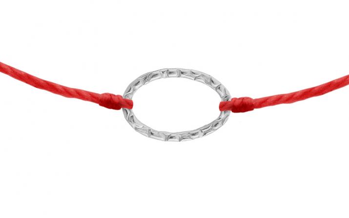 String Bracelet Mini Ovale Animé White Gold RedLine Jewelry - Redline - 0++