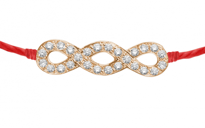 String Bracelet Trinity Rose Gold RedLine Jewelry - Redline - 0++