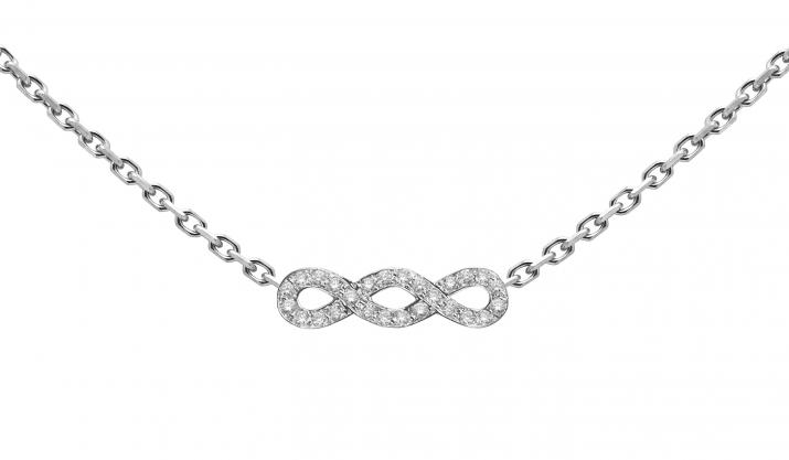 Chain Necklace Trinity White Gold RedLine Jewelry - Redline