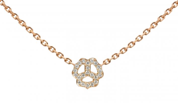 Chain Necklace Pensée Rose Gold RedLine Jewelry - Redline