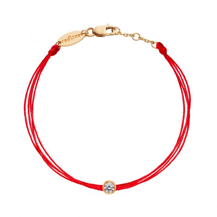 Pure Brodé 0.10克拉圆形钻石玫瑰金多绳女士手链 - Redline - 0++