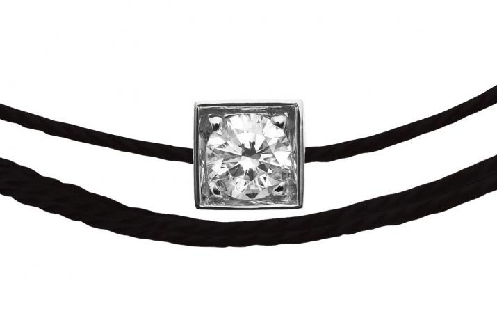 Cube Brodé 0.10克拉圆形钻石白金多绳男士手链 - Redline - 0++