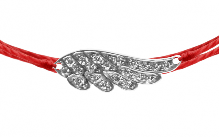 L'Aile Brodé 0.10克拉翅膀圆形钻石黑金多绳女士手链 - Redline - 0++