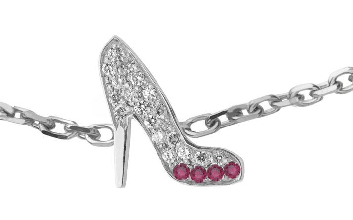 Chain Bracelet Gossip Dia+Rubis White Gold RedLine Jewelry - Redline - 0++