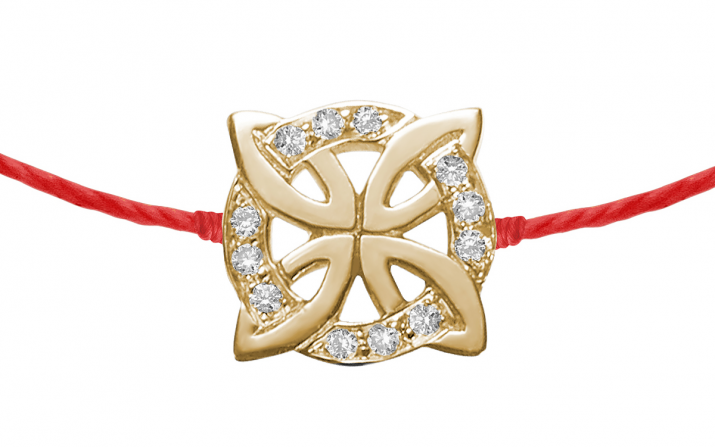 String Bracelet Rosace Yellow Gold RedLine Jewelry - Redline - 0++