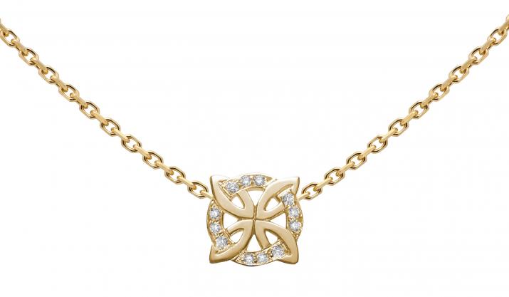 Chain Necklace Rosace Yellow Gold RedLine Jewelry - Redline