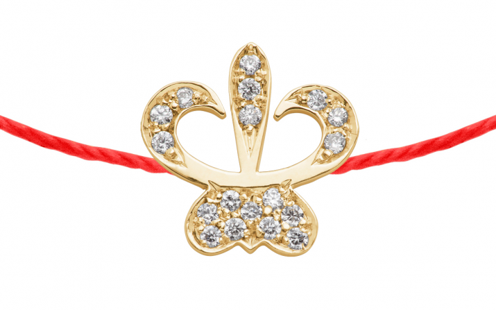 0.09克拉黄金镶钻百合手绳 - Redline - 0++