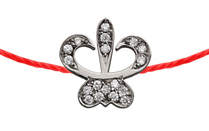 0.09克拉黑金镶钻百合手绳 - Redline - 0++