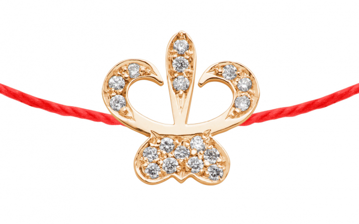 0.09克拉玫瑰金镶钻百合手绳 - Redline - 0++