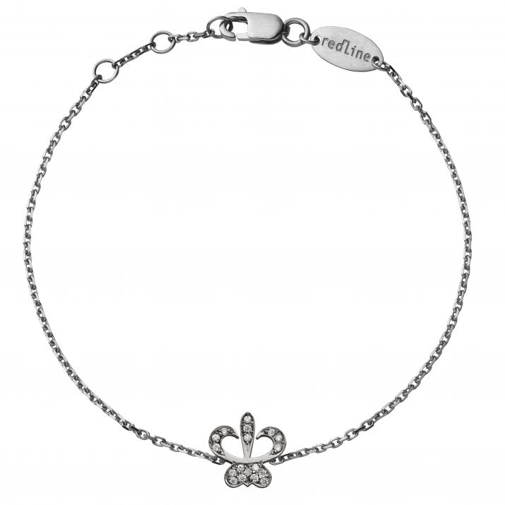 0.09克拉黑金镶钻百合手链 - Redline - 0++