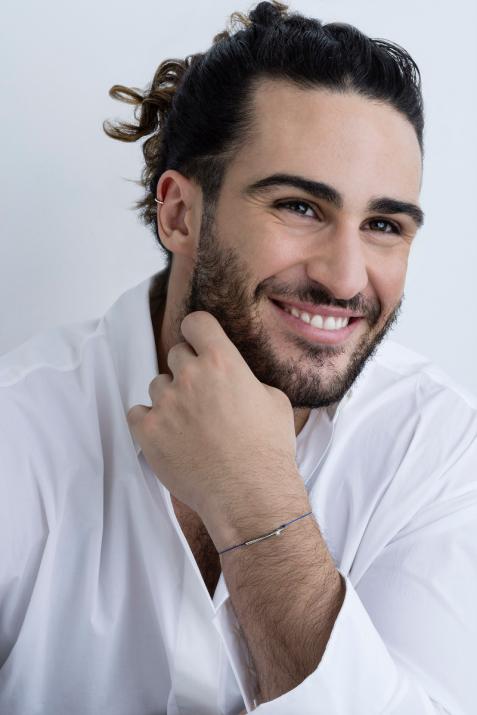 Tube 0.05克拉圆形钻石黑金绳制男士手链 - Redline - 0++