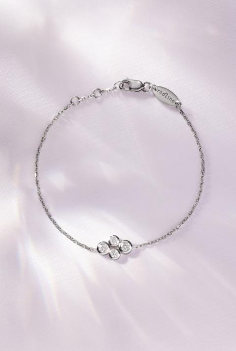 The Four 0.30克拉圆形钻石黑金链制女士手链 - Redline - 0++