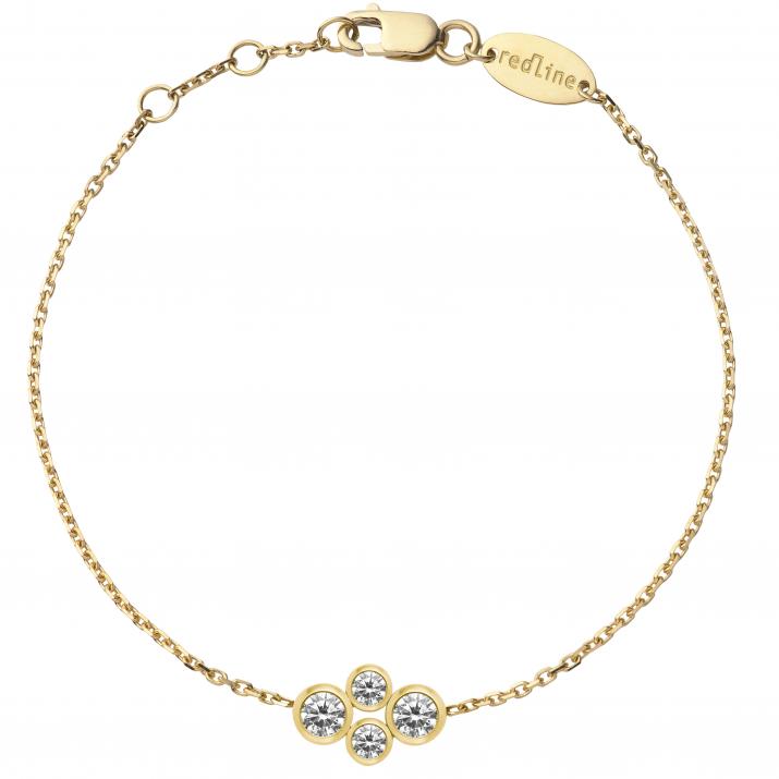 The Four 0.30克拉圆形钻石黄金链制女士手链 - Redline - 0++